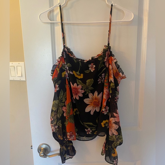 Guess Cold Shoulder Blouse- small - Picture 1 of 3